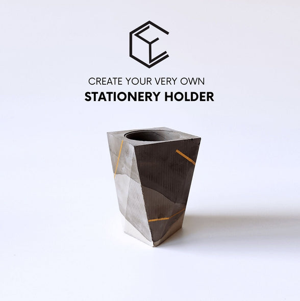 Concrete Geometric Stationery Holder Workshop - Concrete Everything