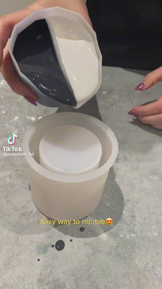 Reusable Pour Split Cup for Resin/Jesmonite Marble Deep Pours