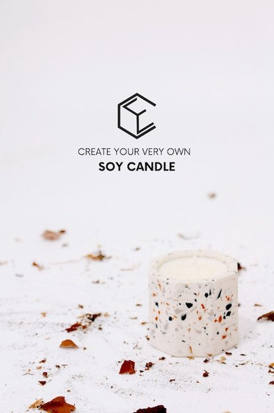 Jesmonite Candle Holder + Candle Making Workshop - Concrete Everything