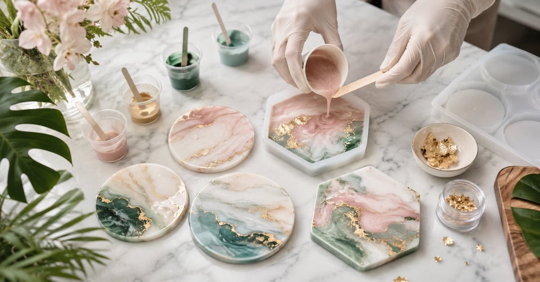 Make Your Own Resin Marble Coasters in Singapore - Concrete Everything