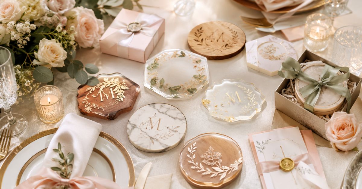 Personalised Coasters for Weddings: Design Ideas and Practical Tips - Concrete Everything
