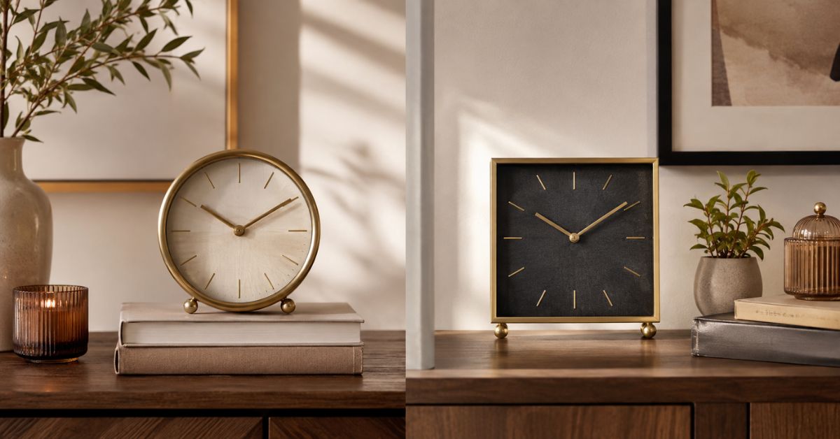 Round vs Square Table Clock: Which Shape Suits Your Interior? - Concrete Everything