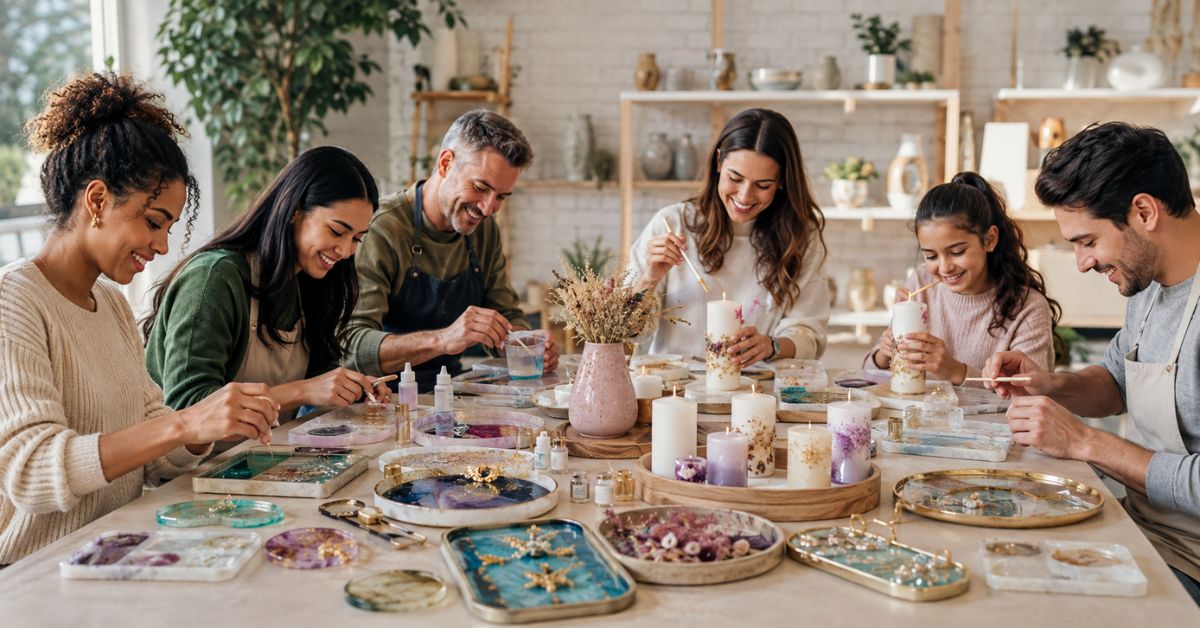 The Best Group Craft Activities for Friends, Families and Private Gatherings - Concrete Everything