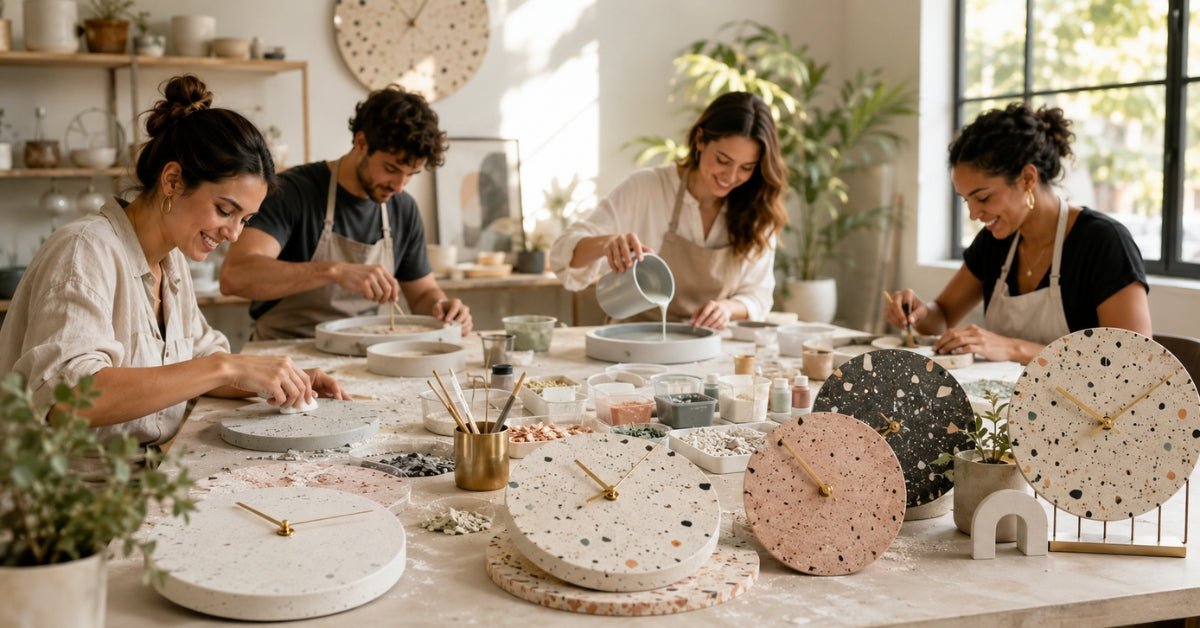 What to Expect at a Terrazzo Clock-Making Workshop - Concrete Everything