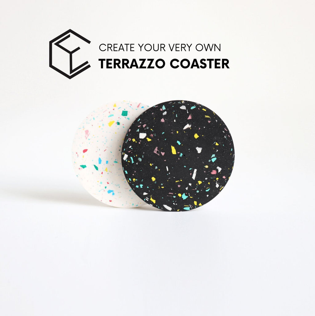 Jesmonite Dazzling Terrazzo Coasters Workshop - Concrete Everything