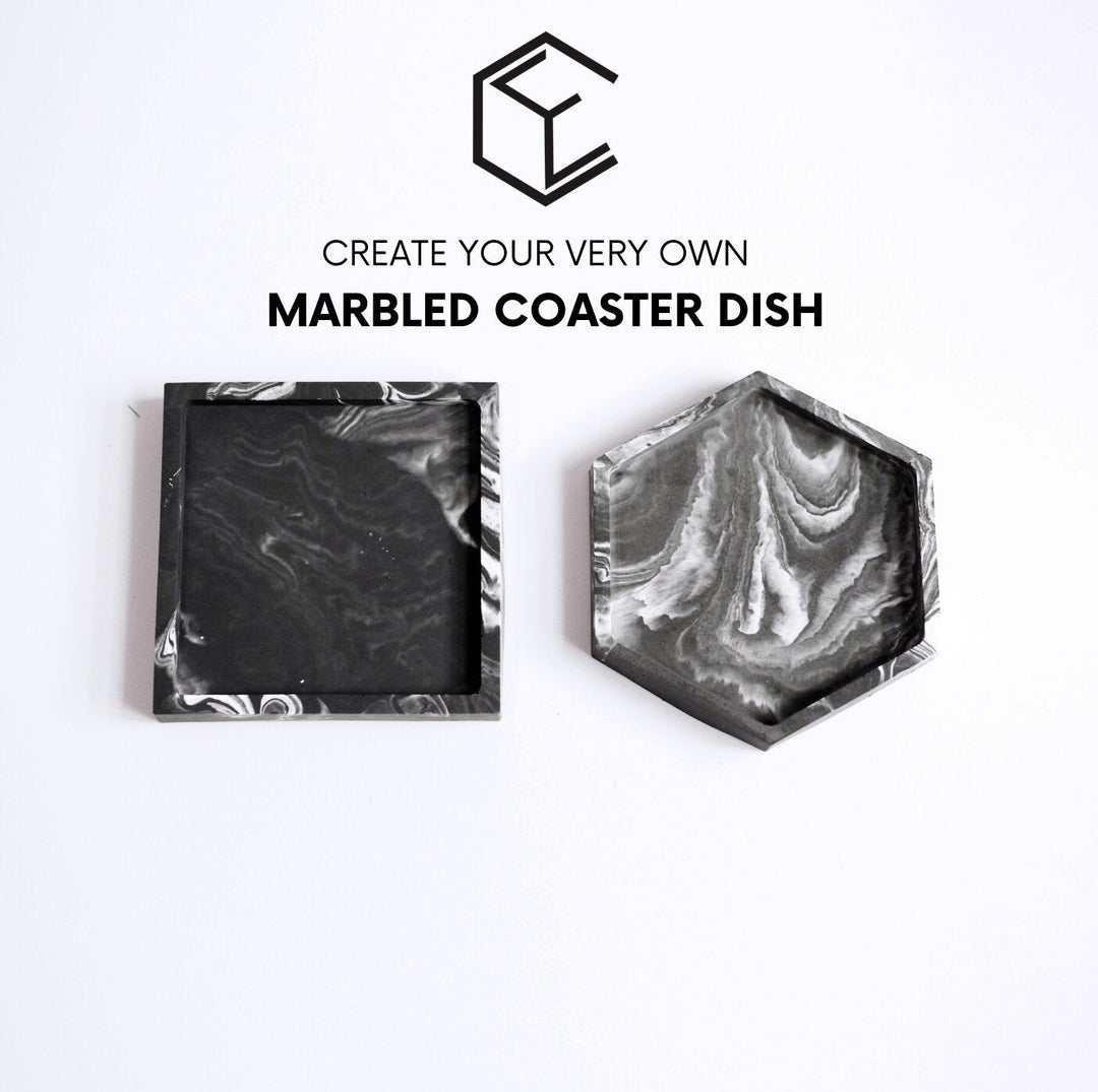 Jesmonite Marbled Coaster Dish Concrete Everything