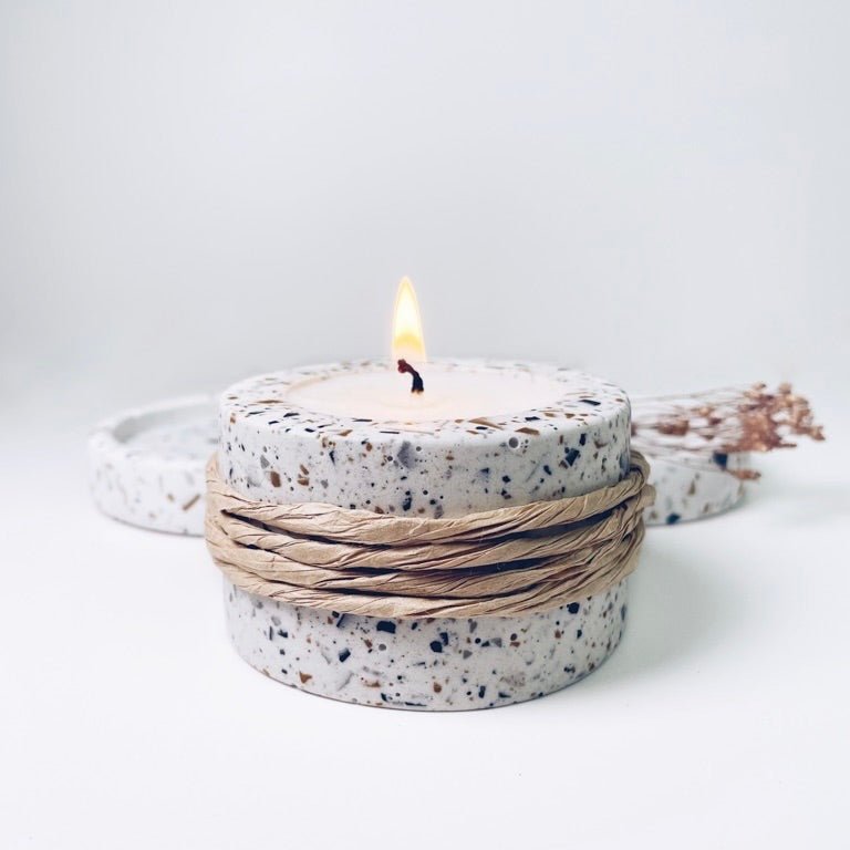 LIV Jesmonite Scented Candle - Concrete Everything